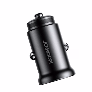 Joyroom JR-CCN06 30W 2x USB-C mini automašīnas lādētājs metāla - melns