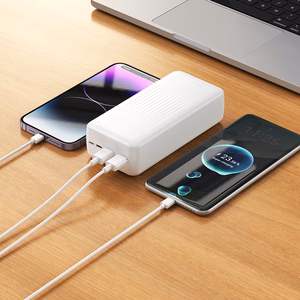 Borofone Внешний аккумулятор 30000mAh BJ80B Clever - 2xUSB + Type C - QC 3.0 22,5W PD 20W белый