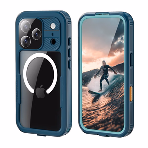 Crong Seal Cover IP68 ūdensizturīgs vāciņš ierīcei iPhone 17 Pro, jūras zils