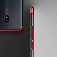 Xiaomi Redmi 8A - caurspīdīgs zils Gel TPU apvalks ar elektroapkalējuma rāmi