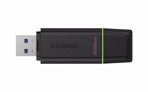 Kingston 256GB portatīvais USB 3.2 melns/zaļš