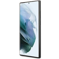 Guess GUHCS23LG4GFGR S23 Ultra S918 pelēks/pelēks cietais apvalks 4G Metāla Zelta Logotips