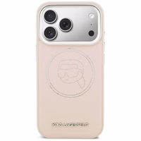 Karl Lagerfeld K Head Point Logo MagSafe Maciņš for iPhone 17 Pro - rozā