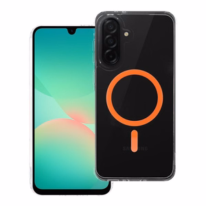 Drop Glue krāsains magnētiskais viedtālruņa apvalks, saderīgs ar MagSafe, paredzēts SAMSUNG A56, oranžs