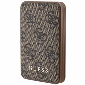 Guess внешний аккумулятор 15W GUPB5LP4GEGW 5000mAh коричневый/коричневый 4G Leather Metal Logo