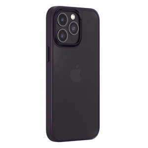 Comma Joy Elegant viedtālruņa apvalks iPhone 15 Pro tumši violetā krāsā