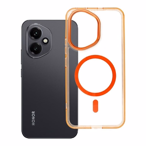 Maciņš Honor 400 Frame Clear Hybrid Mag Cover, saderīgs ar MagSafe, hermes oranžs