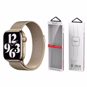 YESIDO WB22 APPLE WATCH MAGNETIC STAINLESS STEEL SIKSNIŅA (42/44/45/49) GOLD