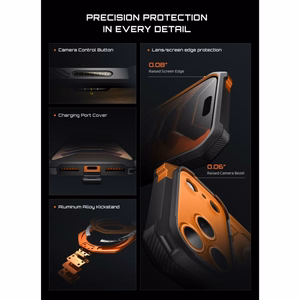 Supcase UB Grip Mag MagSafe vāciņš iPhone 18 Pro / 17 Pro – oranžs