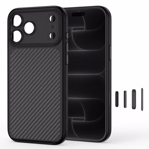 Tech-Protect MagCam MagSafe karbona maciņš iPhone 18 Pro / 17 Pro, melns