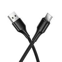 Kabelis USB A uz USB C Hoco 3A 1 m X120 melns