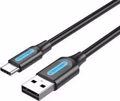 Kabelis USB-C uz USB 2.0 0.5m melns Vention