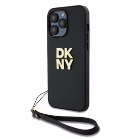 DKNY Viedtālruņa apvalks ar siksniņu un logotipu iPhone 14 Pro Max - melns