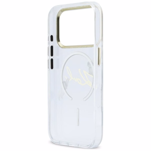 Karl Lagerfeld IML Choupettes Karl Script Logo MagSafe Maciņš for iPhone 17 Pro Max - Clear