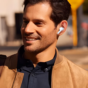 Dudao U19 Bluetooth гарнитура LED TWS V5.3 белый
