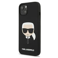 Karl Lagerfeld KLHCP13SSLKHBK silikona viedtālruņa apvalks iPhone 13 mini 5,4" Karl's Head, melns