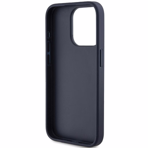 Guess 4G Triangle Metal Logo viedtālruņa apvalks iPhone 15 Pro - zils
