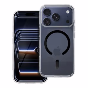 Чехол для iPhone 17 PRO Drop Glue Colorful Ring Mag Cover совместимый с MagSafe чёрный