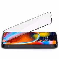 Spigen Glass FC rūdītais stikls iPhone 13 / 13 Pro / 14 / 16e - melns