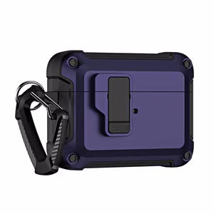 AirPods 4 Pro apvalks ar karabīnu - violets