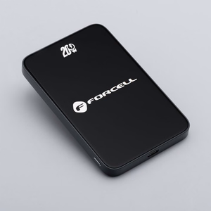 Portatīvais lādētājs ar MagSafe Forcell F-Energy SuperSlim F5K8 QC4.0 PD3.0 15W 5000 mAh melna
