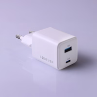 Forever TC-08-45AC GaN PD QC lādētājs 1x USB-C 1x USB 45W balts