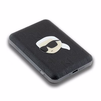 Karl Lagerfeld Magnētiskais indukcijas Portatīvais lādētājs KLPB5FPGKSKIHK 16W 5000mAh melna/melna Karl Head Pin
