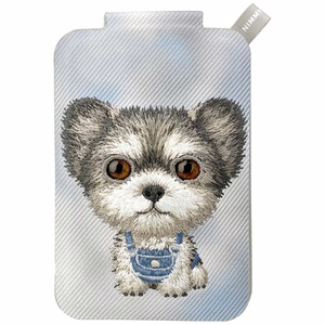 Nimmy New Big-Eye Cute Pets 2.0 Dog MagSafe magnētiskais karšu maciņš tālrunim ar statīvu – pelēks