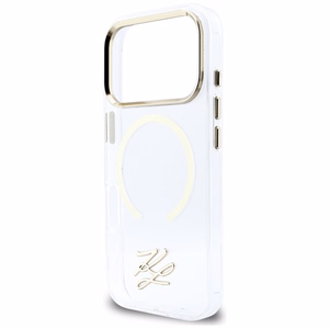 Karl Lagerfeld IML KL Script Logo MagSafe Case for iPhone 17 Pro Max - Clear