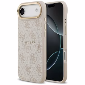 GUESS apvalks IPHONE 17 Air saderīgs ar MagSafe GUHMP17MP4MSEGCP (PU 4G ar klasisko) rozā