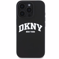 DKNY Silikona baltais drukāts logotips magnētiskais viedtālruņa apvalks iPhone 16 Pro Max - melns