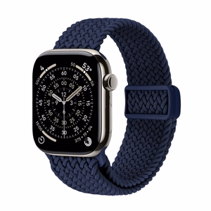 Crong Wave Band pīta Apple Watch siksniņa, 44/45/46/49 mm, tumši zila