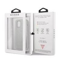 Guess GUHCP12S3D4GTR iPhone 12 mini 5.4" caurspīdīgs cietais apvalks 4G 3D raksta kolekcija