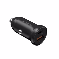 Devia auto lādētājs Smart Mini PD QC 3.0 30W 1x USB 1x USB-C balts