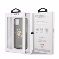 Guess GUHCP13SPCUGL4GBK iPhone 13 mini 5.4" melns cietais apvalks Spīguļu 4G Liels Logotips