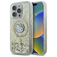 Hello Kitty Šķidrais Spīdums Fever Magnētiskais Viedtālruņa apvalks iPhone 16 Pro Max - Zelta