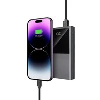 Portatīvais lādētājs Tech-Protect PB13 20000mAh 22.5W 2x USB-A / USB-C / Lightning ar USB-C / USB-A kabeli - pelēka