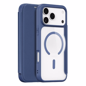 Чехол Dux Ducis Skin X Pro для iPhone 17 Pro Max с кошельком, совместимый с MagSafe - синий