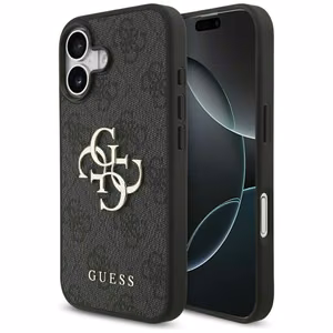Guess 4G ar lielu logotipu viedtālruņa apvalks iPhone 17 - melns