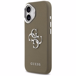 Guess graudainas lielā 4G klasiskā logotipa vāciņš iPhone 17 – brūns