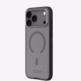 Nillkin Super Frosted Shield Pro Magnētiskais viedtālruņa apvalks saderīgs ar MagSafe iPhone 17 Pro Max - caurspīdīgs melns