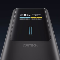 Cuktech CKPB100PGLBL 150W 10000mAh USB-C USB-A - melns