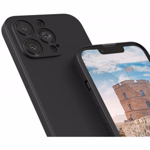 Telefona maciņš Liquid Silicone Edge Oneplus 9 Pro (melns)