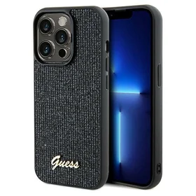 Guess Disco Metal Script viedtālruņa apvalks iPhone 14 Pro Max – melns