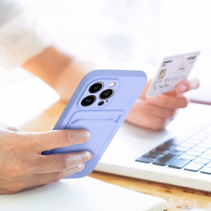 Karteņu viedtālruņa apvalks IPHONE 15 Pro violets
