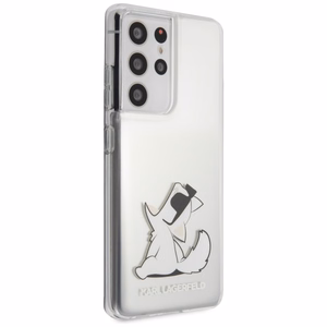 Karl Lagerfeld Choupette Fun Apvalks Samsung Galaxy S21 Ultra - Caurspīdīgs
