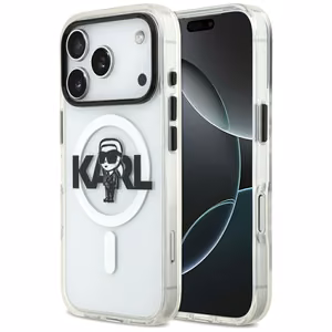 Karl Lagerfeld IML Karl Sketch Logo MagSafe Чехол для iPhone 17 Pro - прозрачный