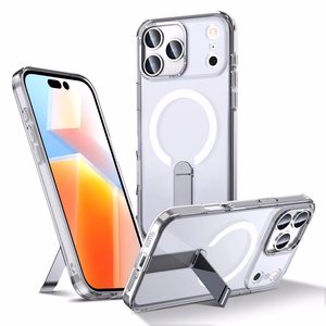 Hybrid Armor X maciņš Samsung Galaxy S25 FE ar statīvu, saderīgs ar MagSafe, caurspīdīgs