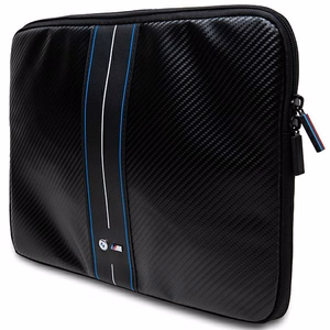 BMW Carbon & Blue Stripe apvalks 16" klēpjdatoram - melns