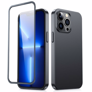 Joyroom 360 Full Чехол передняя и задняя крышка для iPhone 13 Pro + закалённое стекло чёрный (JR-BP935 black)